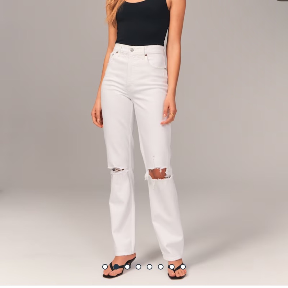Abercrombie The 90’s Straight Leg High Rise Jeans